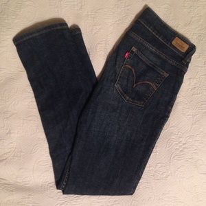 Levis slender straight medium dark wash jeans 8