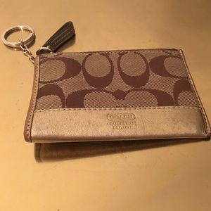 Coach keychain and card holder