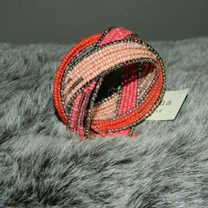 Sonoma beaded wrap wristband bangle bracelet