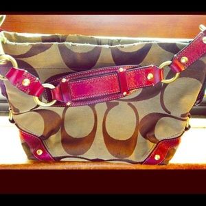 Authentic Coach bag, large signature print.