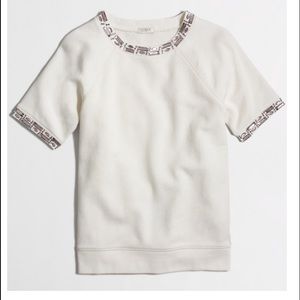 JCrew Short Sleeved Jeweled Sweatshirt SOLD OUT