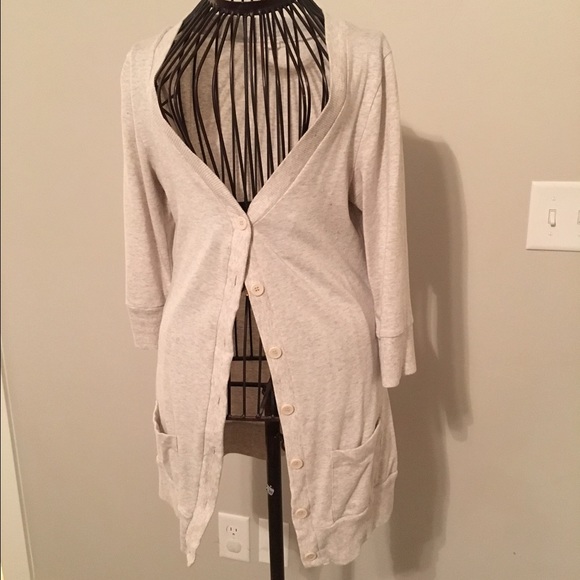 Cute longer button up sweater