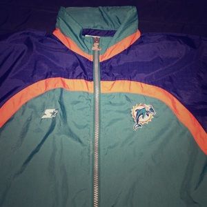 NFL pro line starter Miami Dolphins windbreaker