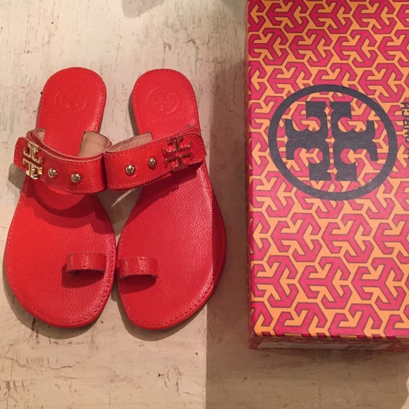 Tory burch orange sandal 39