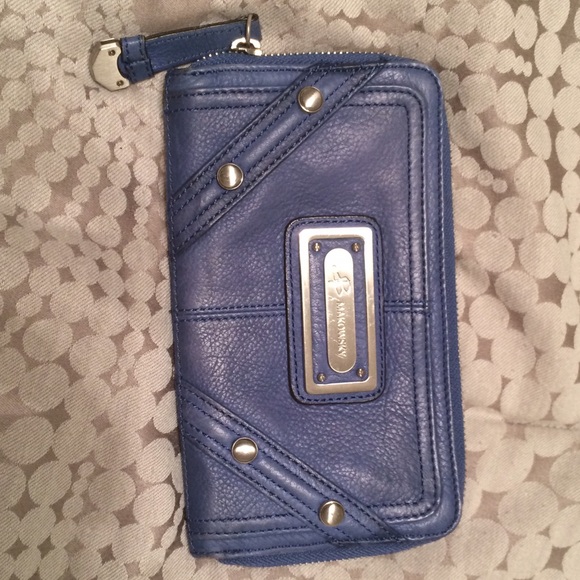 Beautiful royal blue b. makowsy wallet