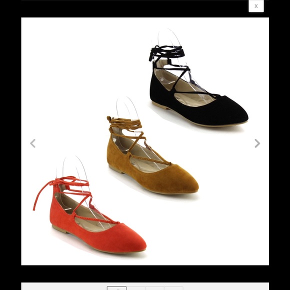 Cute flats  lace up coral black camel