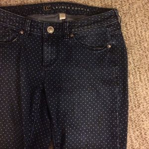 Lauren Conrad Polka dot skinny jeans