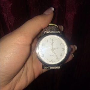 Snake skin & neon accent watch from American Eagle