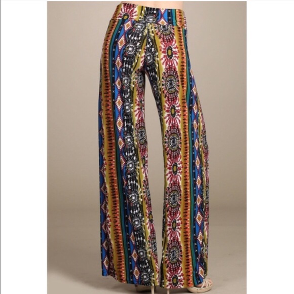 💠💠The TABBY Print palazzo pants - BLUE - Picture 2 of 2