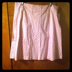 Light pink and white Polka Dot Gap skirt- XL NWT