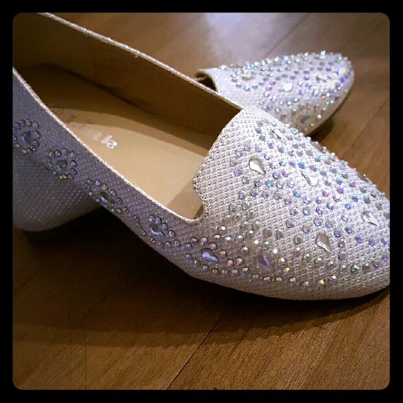 Embellished Silver kids loafers - Picture 1 of 4