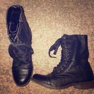 Black Lace Up Combat Boots