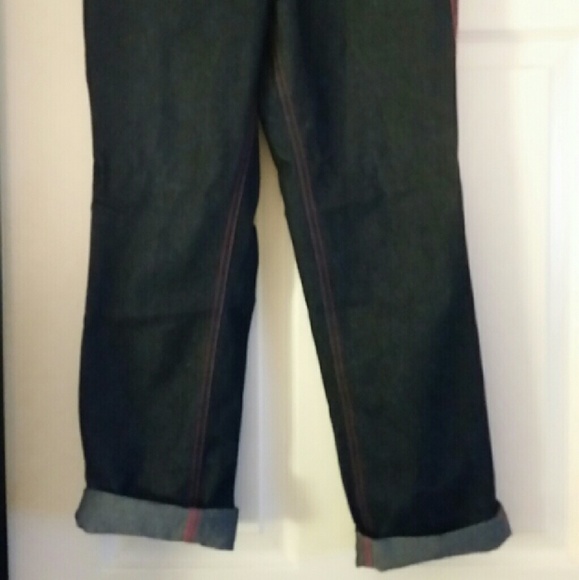 Capris dark jean with pink - Picture 2 of 3