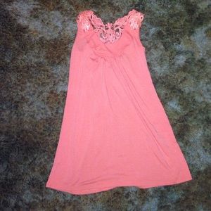 orange dress w: lace back