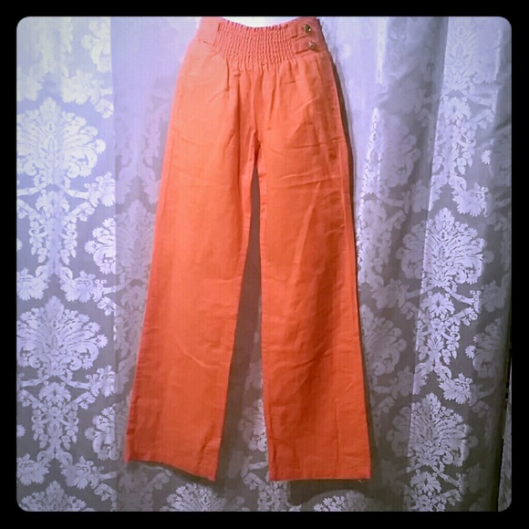 Pants - ❤Orange linen pants❤