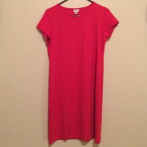 Red shift dress