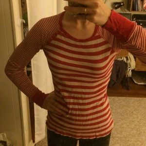 *DONATING TMRW* Cozy Waffle Thermal Striped Shirt