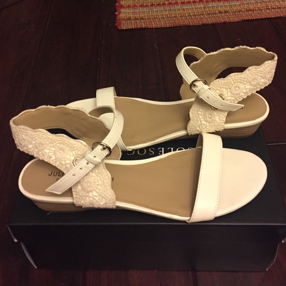 Adorable white sandals