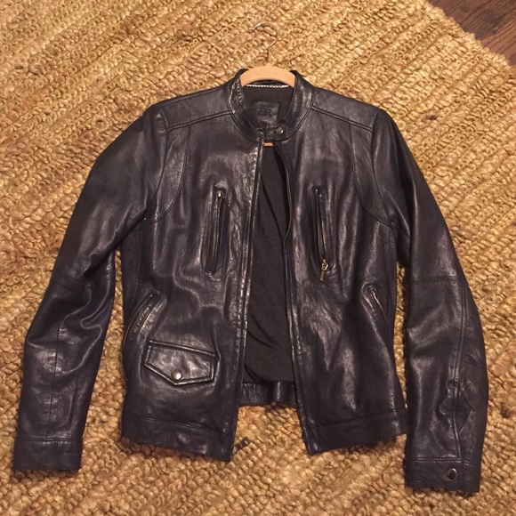 Blue Leather Jacket