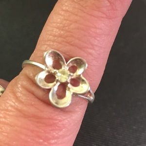 Sterling Flower Ring size 7