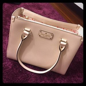 Kate Spade Wellesley Quinn Leather Tote White