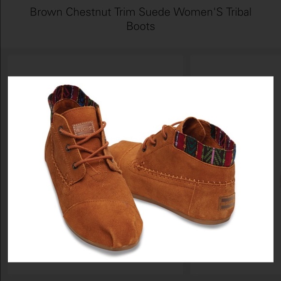TOMS Chestnut Suede Women's Tribal Boots