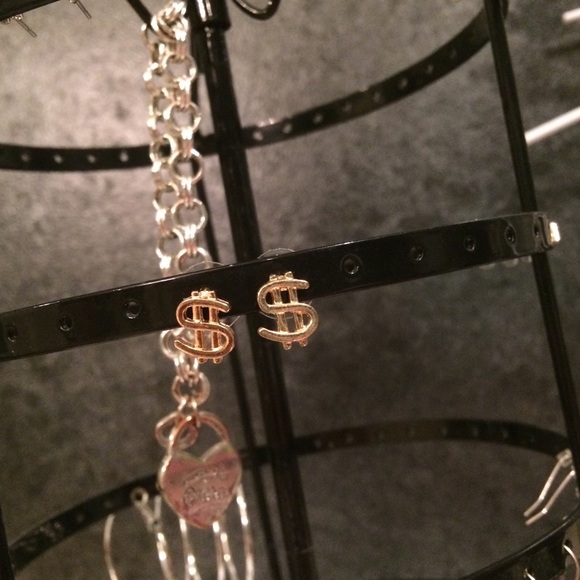 dollar sign earrings
