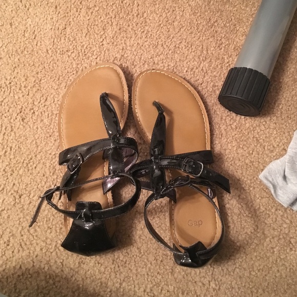 Black strappy sandals