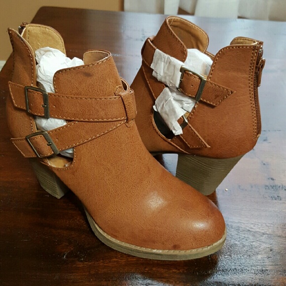 Light Brown Booties Size 9