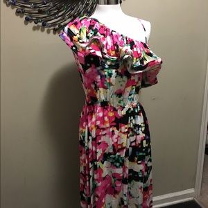 NWT Printed Flamenco-Style Mermaid Dress