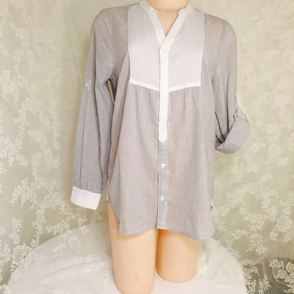 100% cotton striped button down topFINAL CLEARANCE - Picture 2 of 4