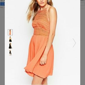 *SUPER SALE* Halterneck crochet mini dress