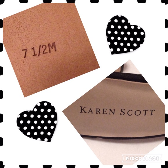 ‼️SOLD‼️KAREN SCOTT B & W Polka Dotted Mules 7.5 - Picture 4 of 4