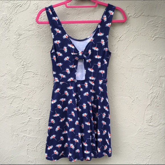 Floral Dress with Back Cutouts