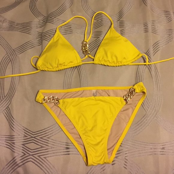 Yellow Victoria's Secret bikini