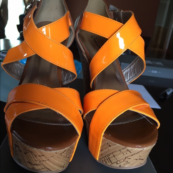 Orange summer wedges - Picture 2 of 3