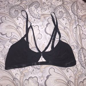 Black strappy bralette