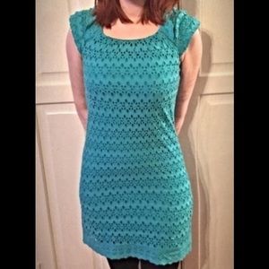 Spring green knee length dress