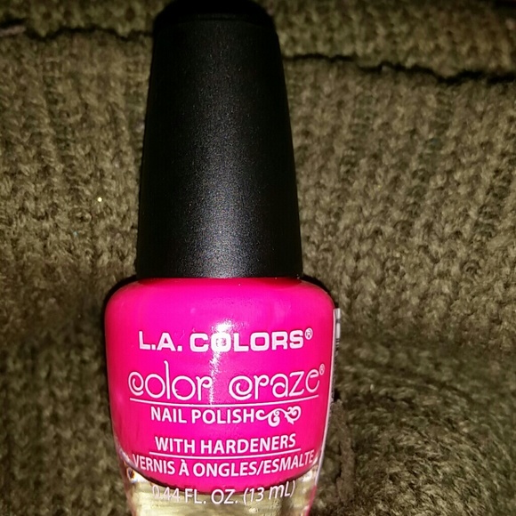 New - Hot Pink Color Craze Nail Polish w/Hardener