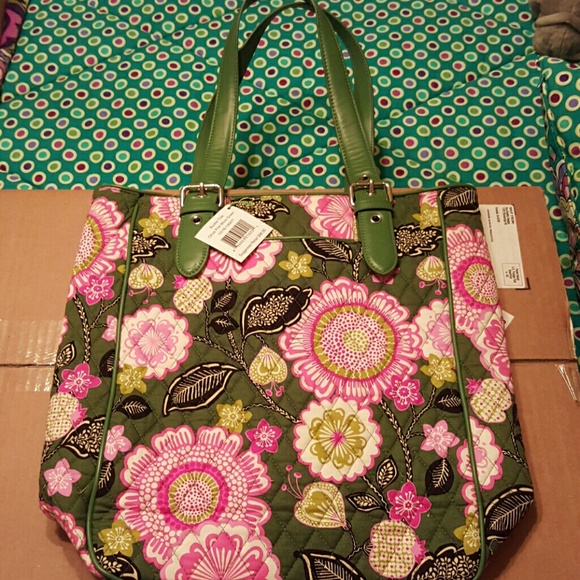 NWT Vera Bradley Buckle Tote in Olivia Pink
