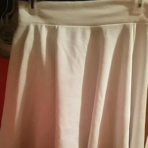 White skater skirt