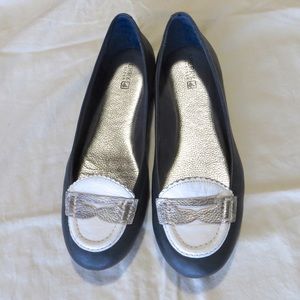 GUC Sperry Navy and White Ballet Flats