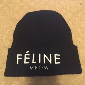 Feline meow beanie