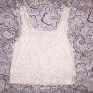 Cream crop top