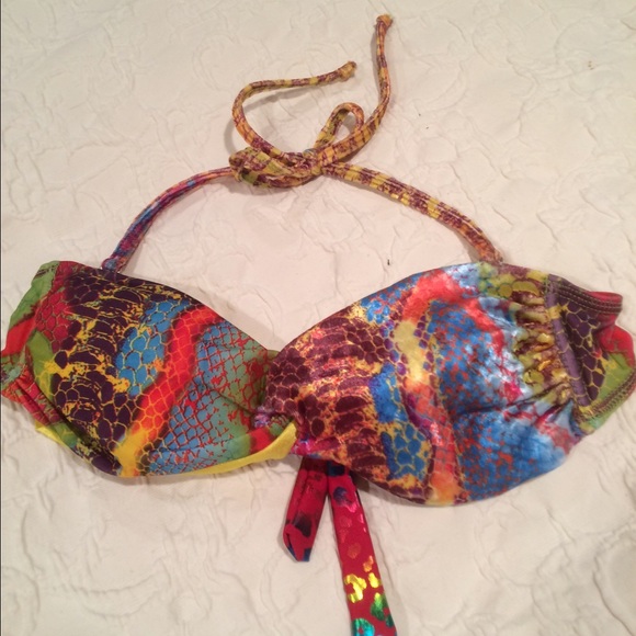 Multi color bikini top  Perla Negra brand - Picture 1 of 3