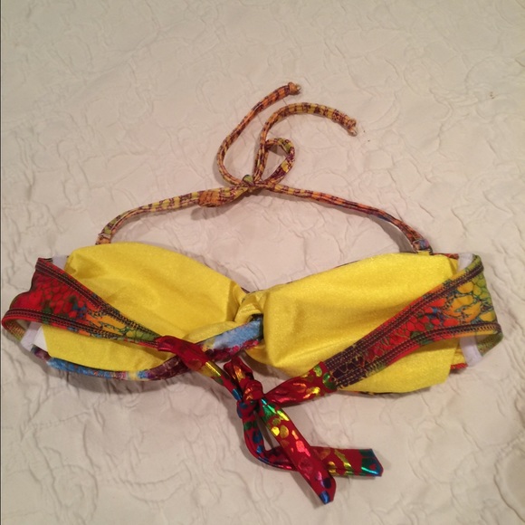 Multi color bikini top  Perla Negra brand - Picture 2 of 3