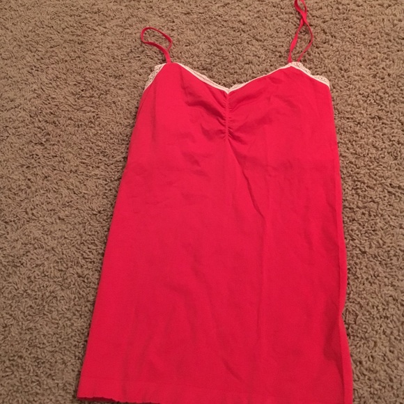 Victoria's Secret red camisole with shelf bra