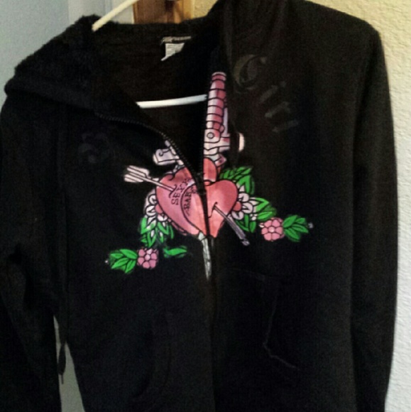 Women's Ed Hardy zip up hoodie