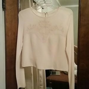 Mesh detailed crop top