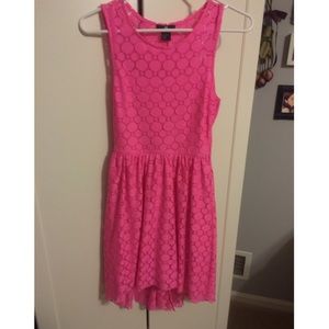 Adorable bright pink Hi-Low dress from H&M